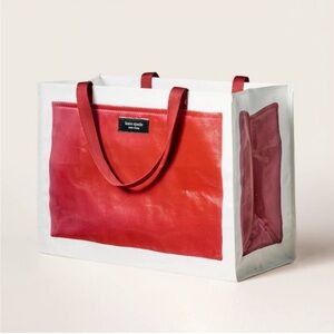 Kate Spade x target Red iconic handbag Stylish reusable Tote Bag nwt